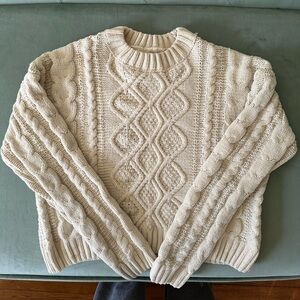 Cable Knit Sweater in Cream